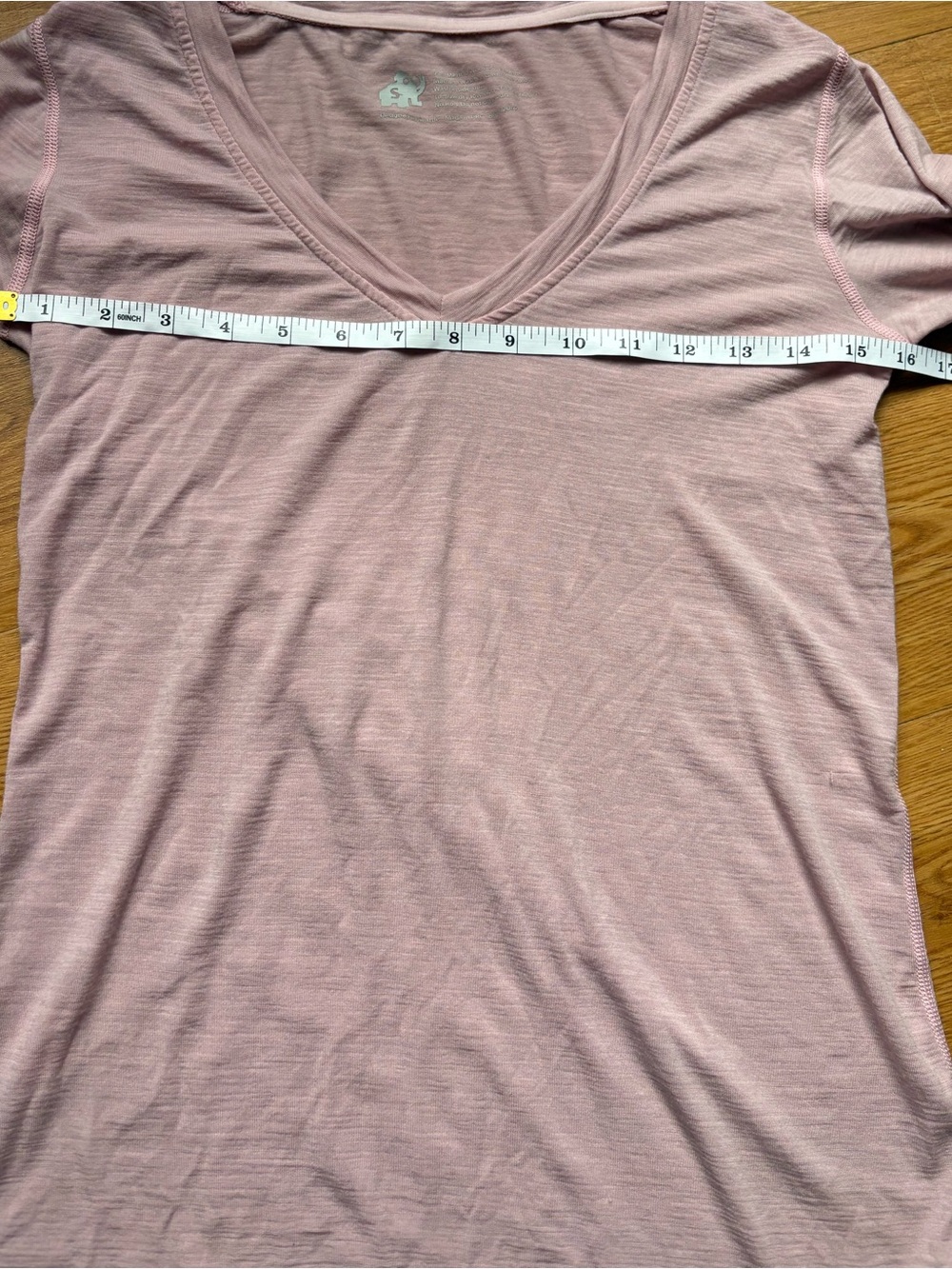 Woolly Merino Wool Semi-Sheer Long Sleeve Pink T-Shirt Base Layer Stretch Small - Picture 7 of 9